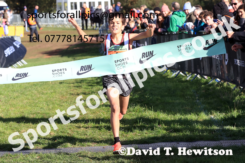 Boys Under-13s 2025 National Cross Country Relays, Berry Hill Park, Mansfield. Photo: David T. Hewitson/Sports for All Pics
